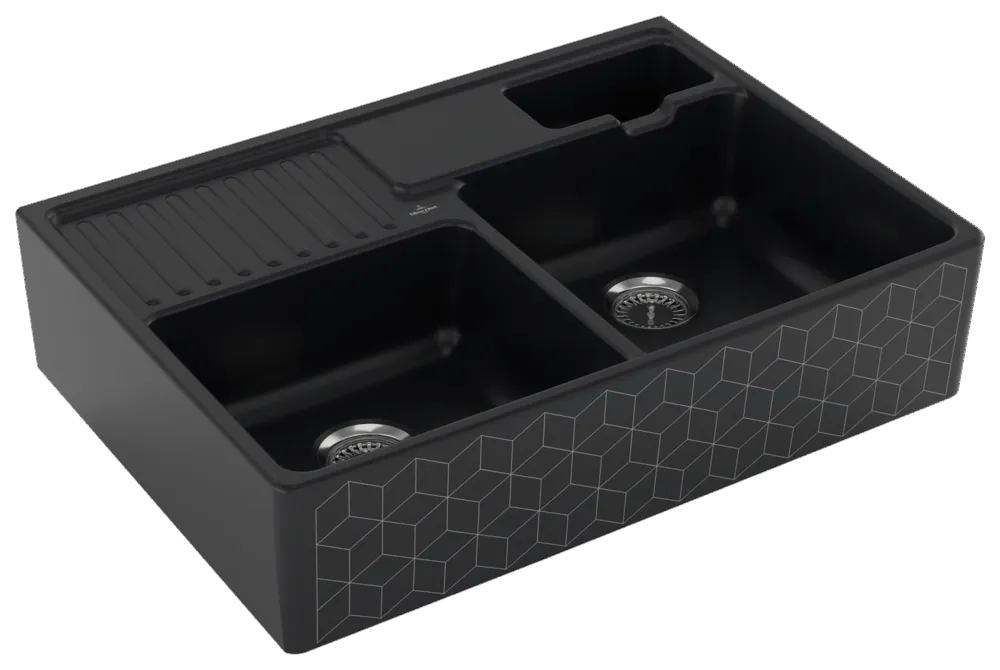 Villeroy & Boch Küchenspülbecken „Spülstein“ 895 × 630 × 220 mm in Mosaique Black Villeroy & Boch Küchenspülbecken „Spülstein“ 895 × 630 × 220 mm in Mosaique Black
