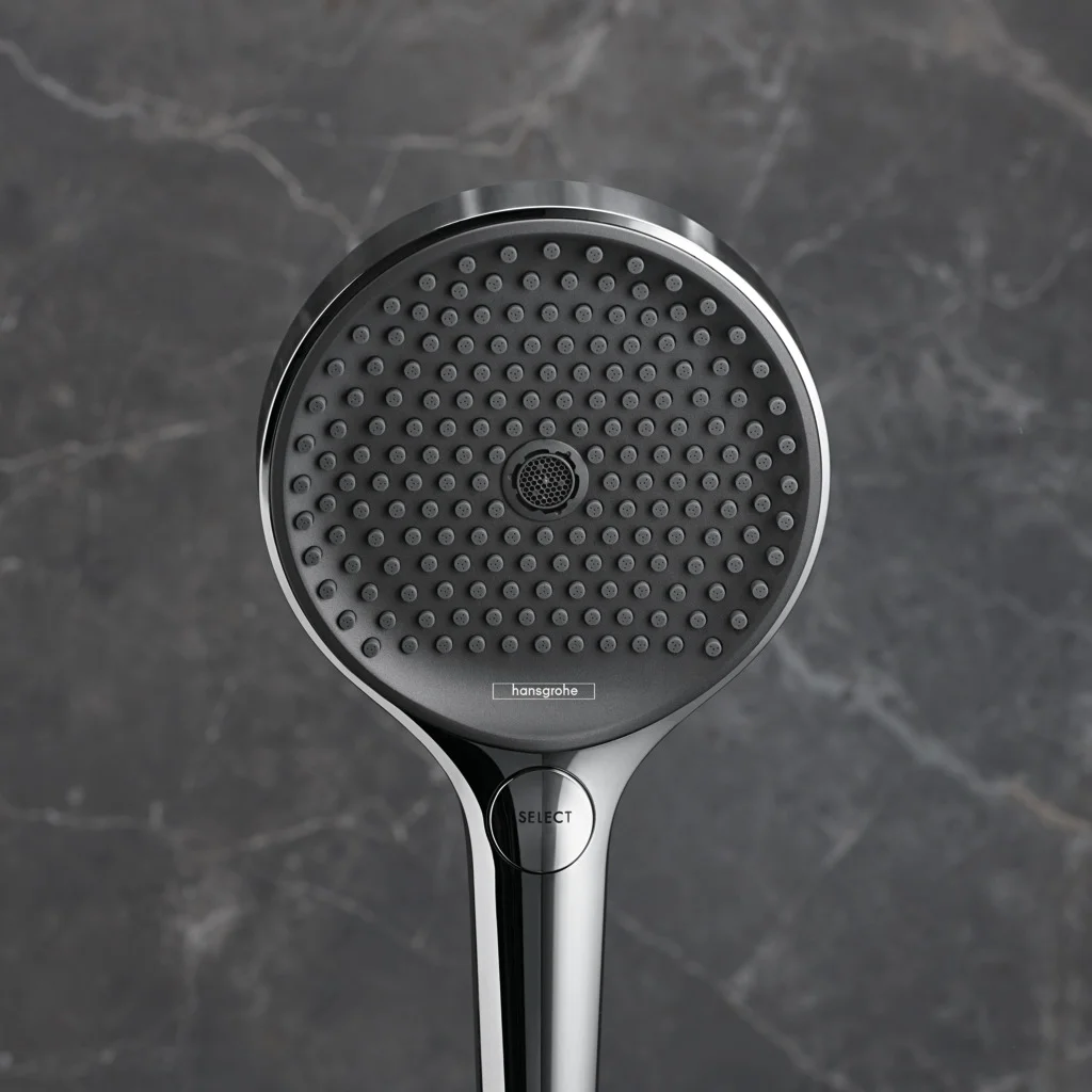 Hansgrohe Rainfinity Handbrause 130 3jet chrom | Brausekopfgröße: 132 mm | PowderRain, Intense PowderRain, MonoRain Strahlarten | QuickClean für einfache Reinigung