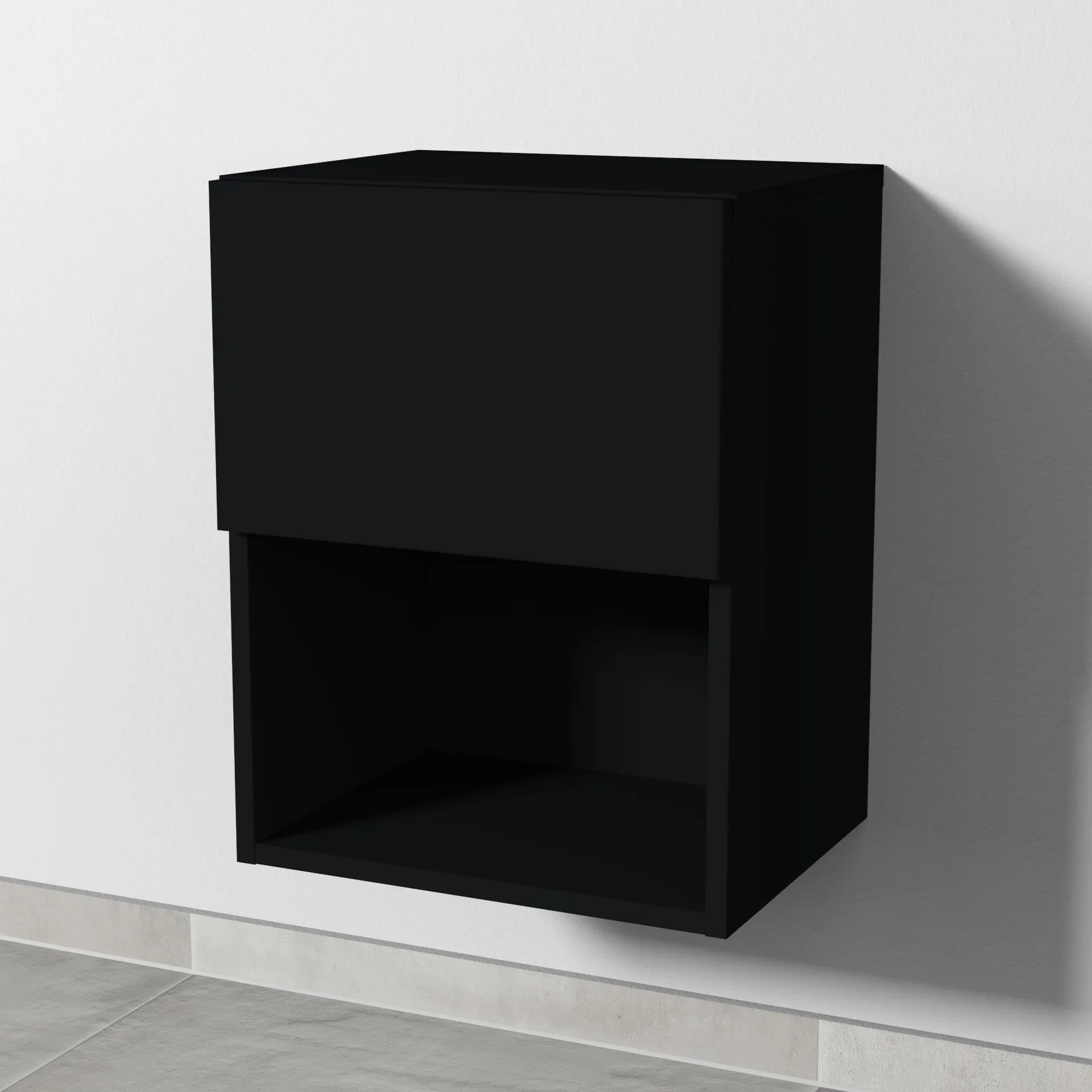 Sanipa Anbauschrank 4balance DL110 520x400x328 Schwarz-Matt