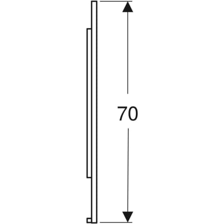 Geberit Option Plus Square Lichtspiegel, direkt & indirekt beleuchtet, 120x70 cm, schwarz matt / Aluminium eloxiert