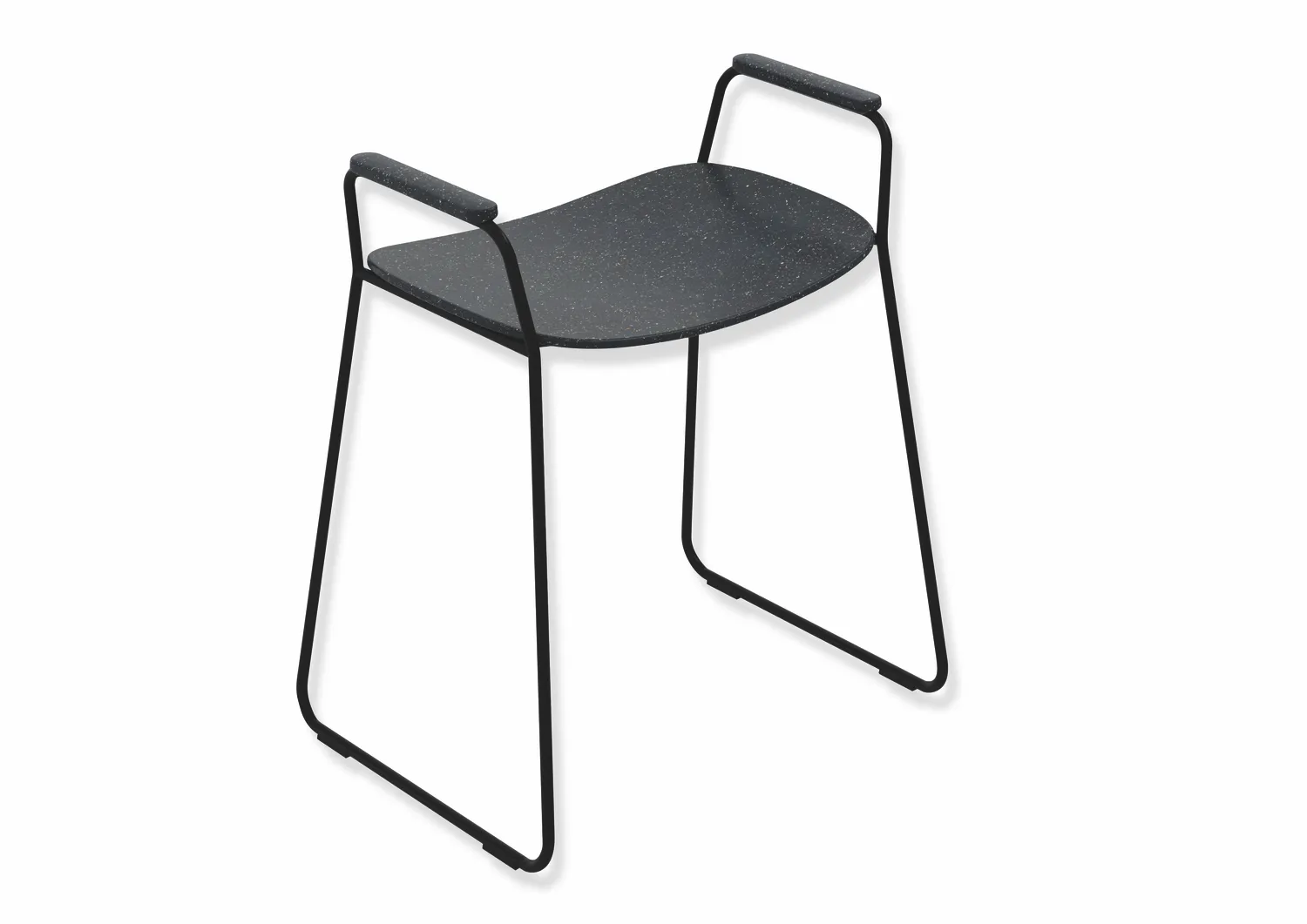 Duschhocker, Gestell schwarz tiefmatt pulverbeschichtet, Sitzfläche und Armpads aus hochwertigem PIR Kunststoff (Post-Industrial-Recycling), Höhe 626 mm, Breite 536 mm, Sitzhöhe 480 mm, Sitzfläche 478 mm breit, in Farbe JB Duschhocker, Gestell schwarz tiefmatt pulverbeschichtet, Sitzfläche und Armpads aus hochwertigem PIR Kunststoff (Post-Industrial-Recycling), Höhe 626 mm, Breite 536 mm, Sitzhöhe 480 mm, Sitzfläche 478 mm breit, in Farbe JB