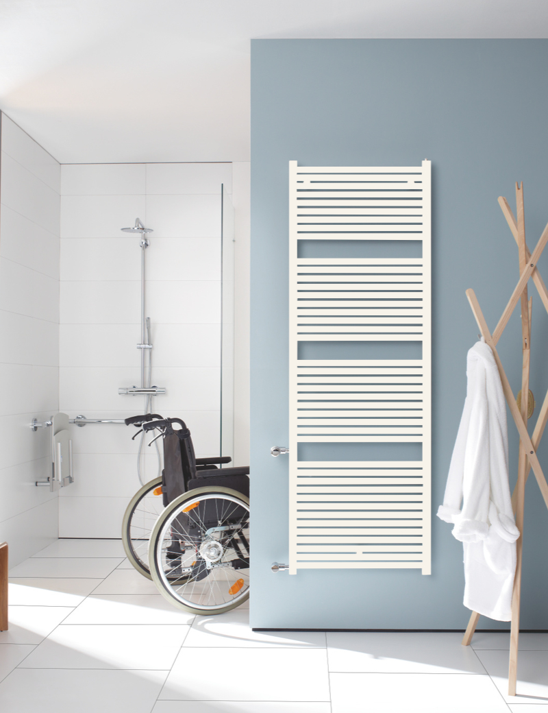 Zehnder Design-Heizkörper „Toga“ für Warmwasser-Zentralheizung oder gemischten Betrieb 75 × 114,8 cm in Pure White (RAL 9010, glänzend) Zehnder Design-Heizkörper „Toga“ für Warmwasser-Zentralheizung oder gemischten Betrieb 75 × 114,8 cm in Pure White (RAL 9010, glänzend)