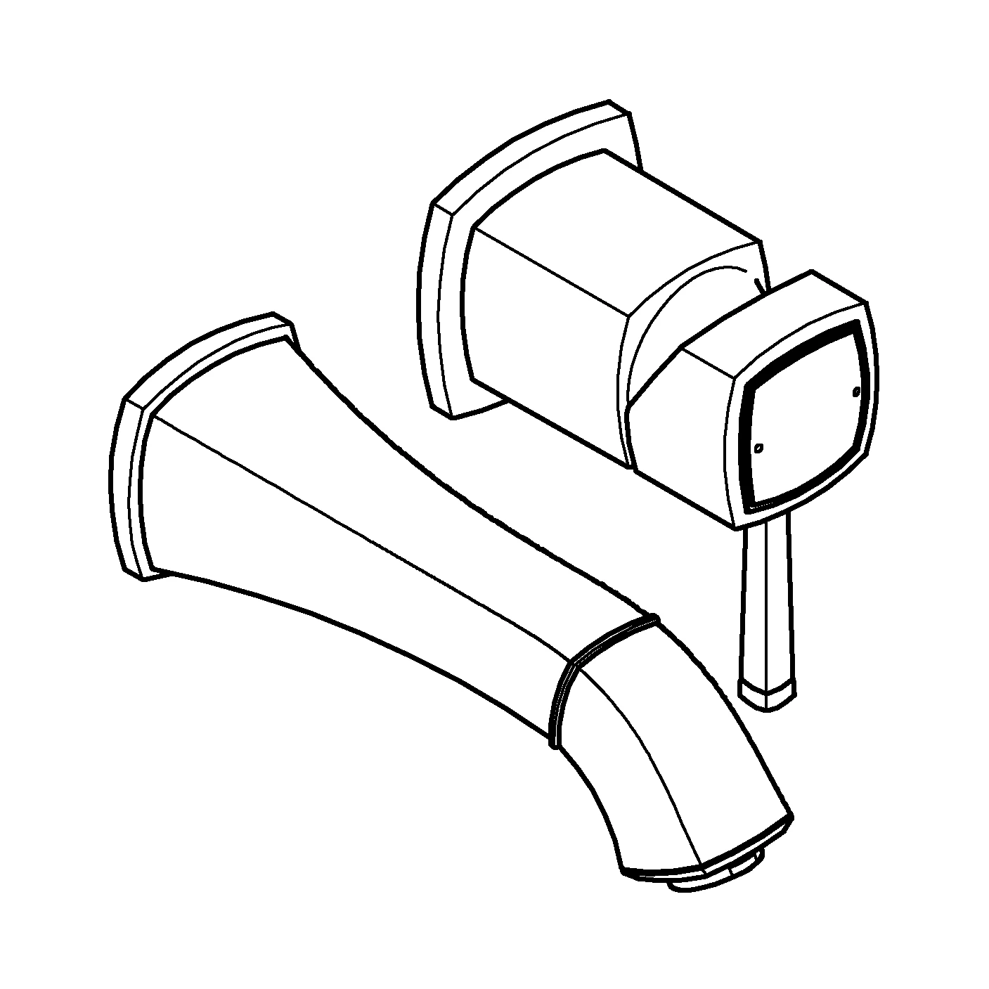 2-Loch-Waschtischbatterie Grandera 29416, Wandmontage, Fertigmontageset für 23 319, Ausladung 177 mm, chrom