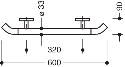 HEWI Haltegriff „System 800K“ in Signalweiß