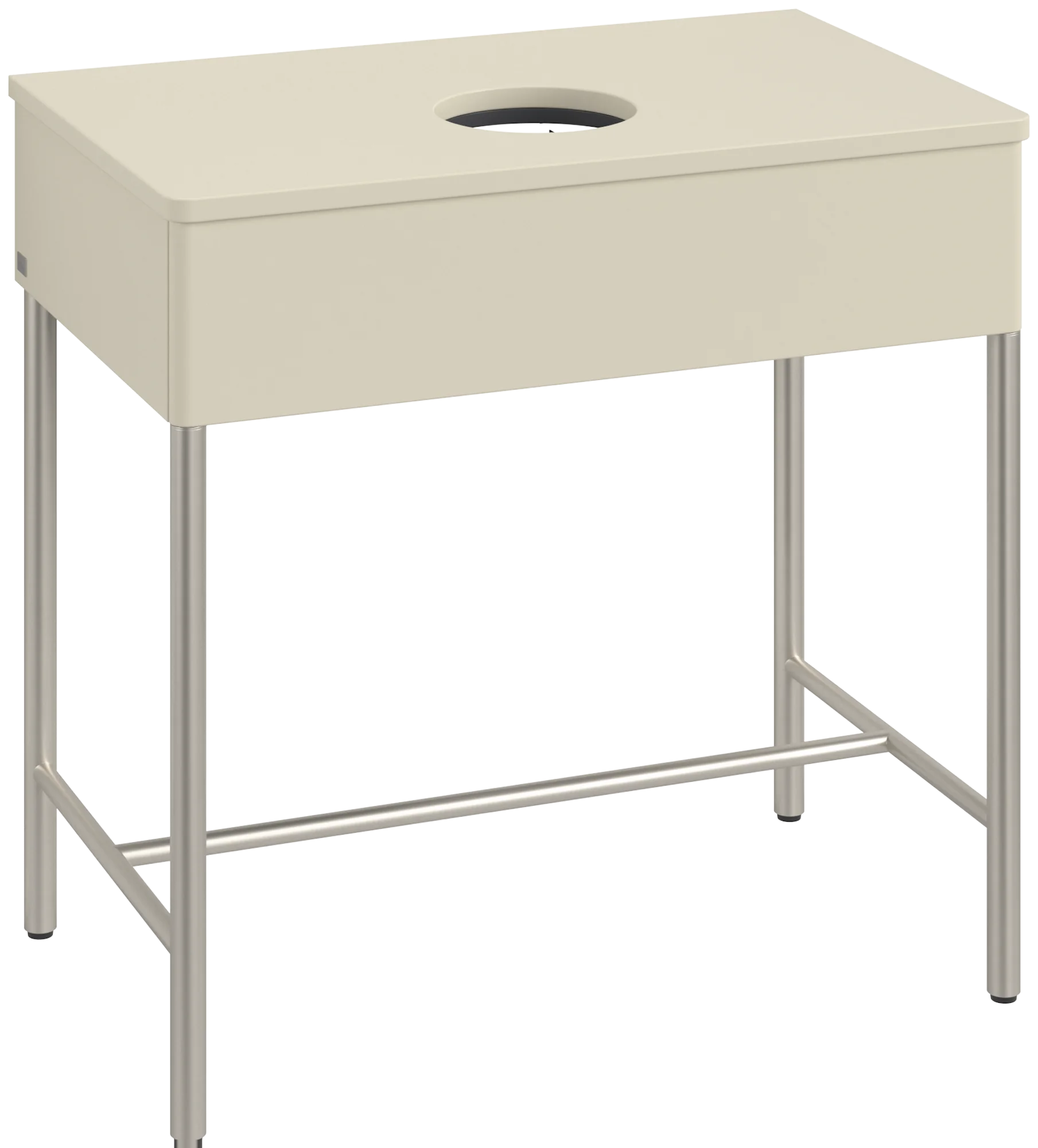 Villeroy & Boch Waschbeckenunterschrank Artis, Silk Grey Matt Lacquer, 800x782x500mm, mit Metallgestell und Push-to-open Funktion