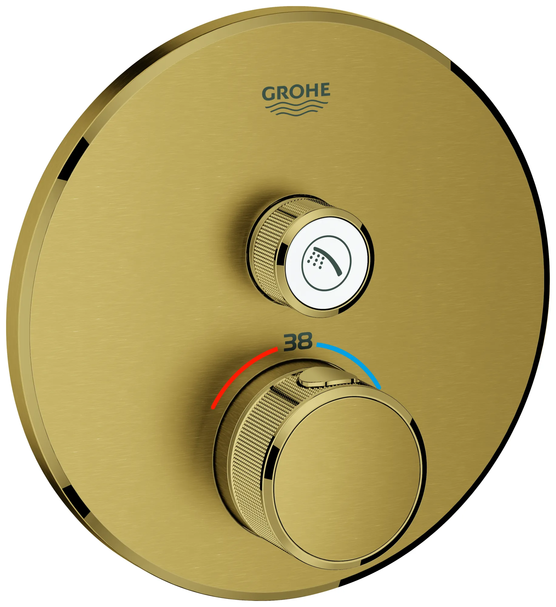 Thermostat Grohtherm SmartControl 29118, mit einem Absperrventil, Fertigmontageset für Rapido SmartBox, Wandrosette rund, chrom Thermostat Grohtherm SmartControl 29118, mit einem Absperrventil, Fertigmontageset für Rapido SmartBox, Wandrosette rund, chrom