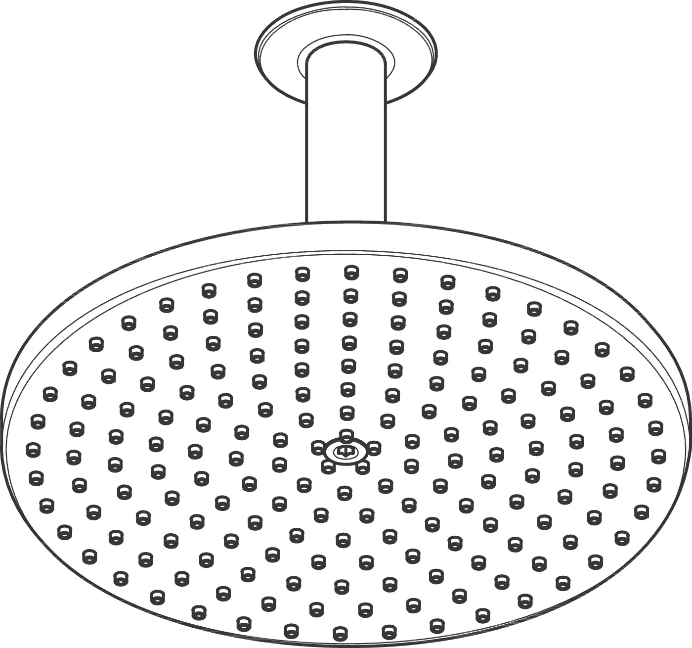 Kopfbrause Raindance S 240 1jet PowderRain Deckenmontage 100 chrom
