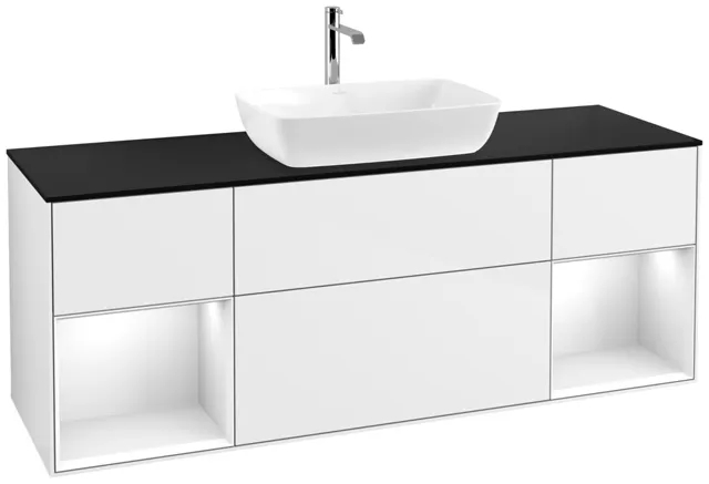 Villeroy & Boch Waschtischunterschrank „Finion“ für Schrankwaschtisch 1600 × 603 × 501 mm Glossy White Lacquer, für Becken mittig Villeroy & Boch Waschtischunterschrank „Finion“ für Schrankwaschtisch 1600 × 603 × 501 mm Glossy White Lacquer, für Becken mittig