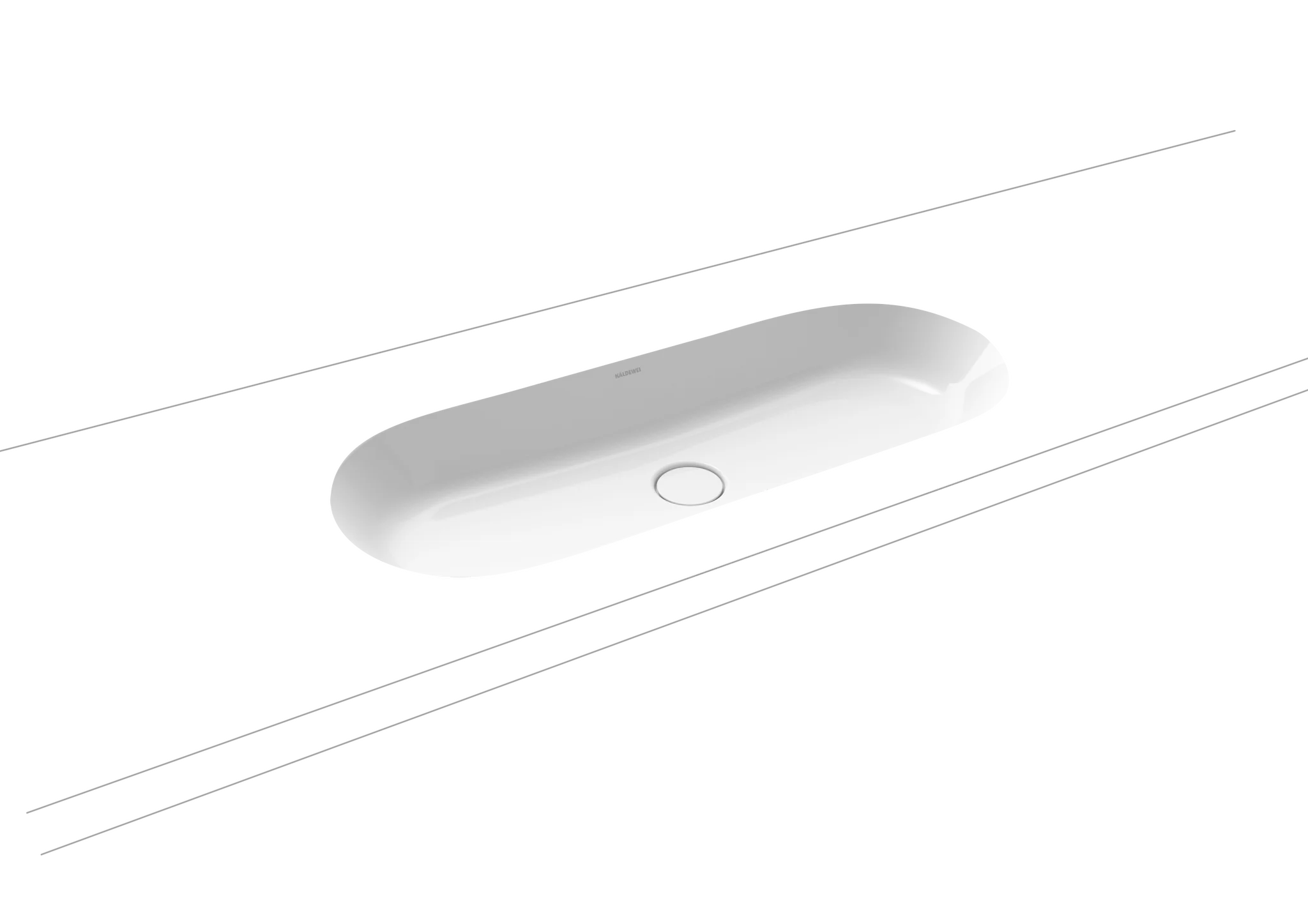 Kaldewei CENTRO Unterbauwaschtisch, alpinweiß, Perl-Effekt, Antidröhn, 910x380 mm, Randhöhe 112 mm