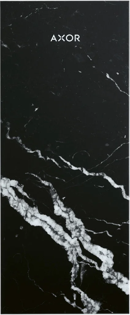 Hansgrohe AXOR MyEdition Platte Marmor Nero Marquina, Länge 117 mm, abnehmbar Hansgrohe AXOR MyEdition Platte Marmor Nero Marquina, Länge 117 mm, abnehmbar
