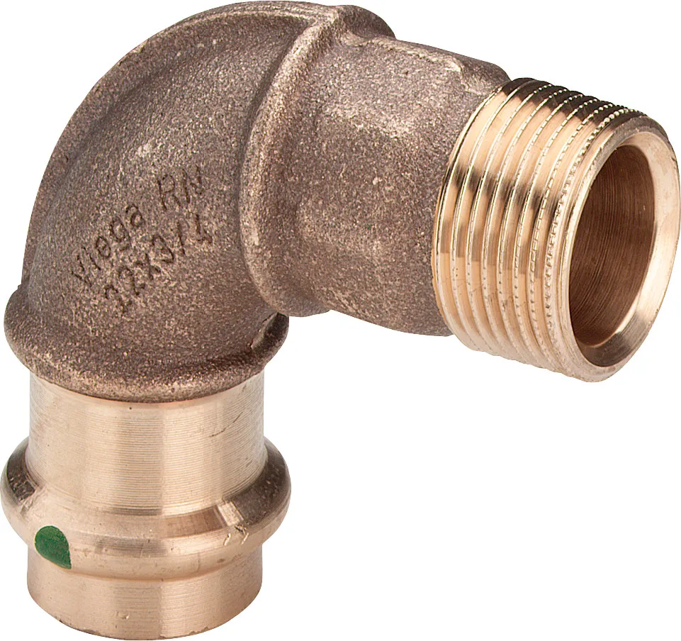 Viega Installationsmaterial „Sanpress“ in 18 mm × R3 / 4 Rotguss  Viega Installationsmaterial „Sanpress“ in 18 mm × R3 / 4 Rotguss