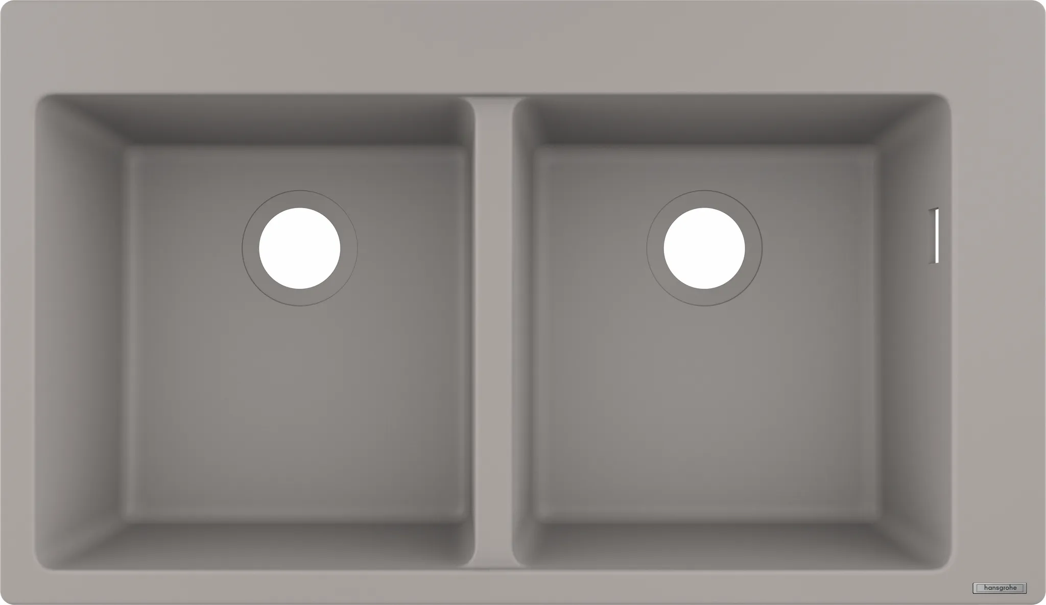 Hansgrohe S51 S510-F770 Einbauspüle 370⁄370, Betongrau Hansgrohe S51 S510-F770 Einbauspüle 370⁄370, Betongrau