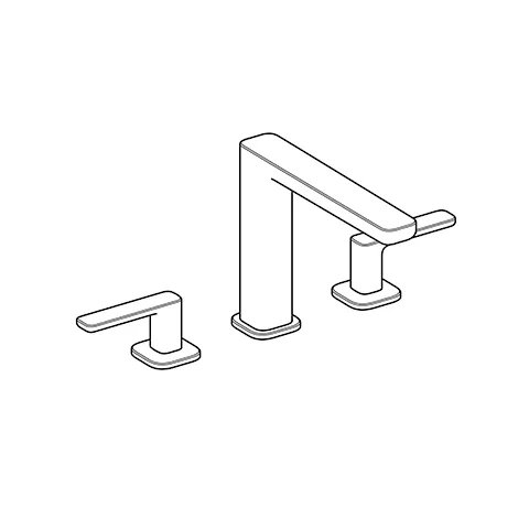 Kludi RENON 3-Loch Waschtisch-EHM mattschwarz Kludi RENON 3-Loch Waschtisch-EHM mattschwarz