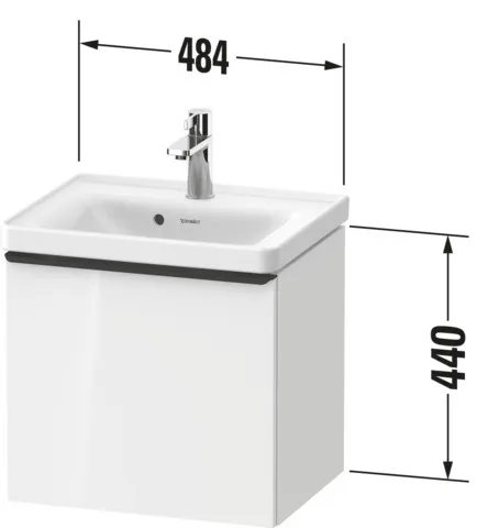 Duravit Waschtischunterschrank wandhängend „D-Neo“ 48,4 × 44 × 37,2 cm in Weiß Matt