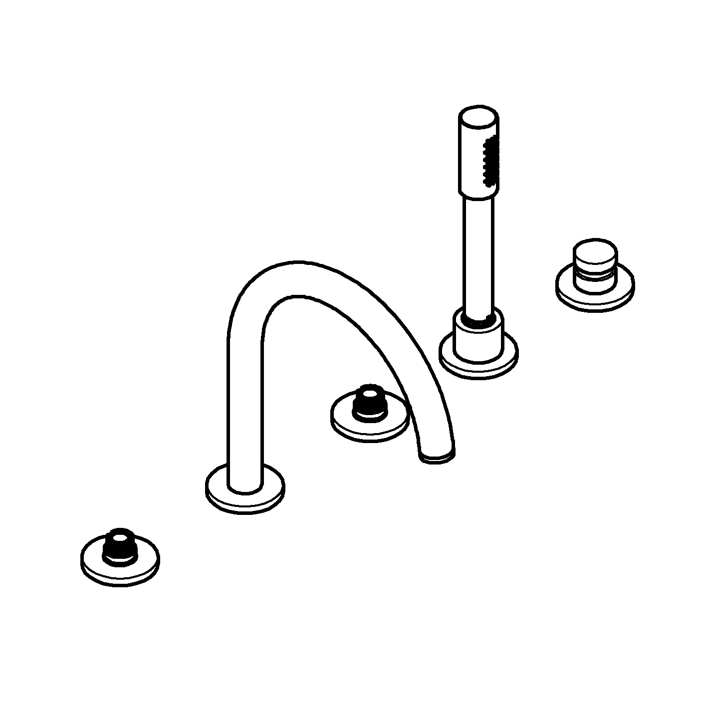 5-Loch-Wannen-Kombination Atrio Private Collection 25224, für Hebelgriffe, chrom 5-Loch-Wannen-Kombination Atrio Private Collection 25224, für Hebelgriffe, chrom