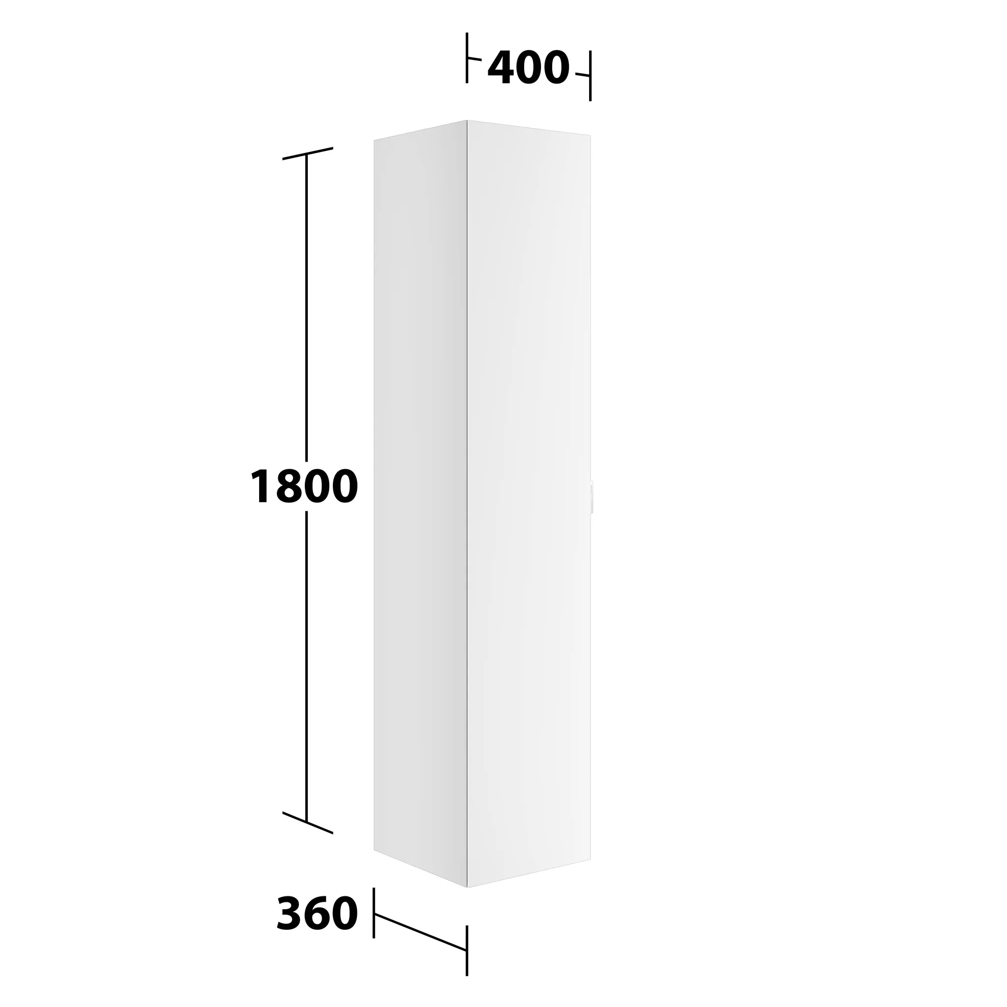 KEUCO Hochschrank „Edition 11 Art“ Weiß (Lack, seidenmatt), Weiß (Lack, seidenmatt), Anschlag links 400 × 1800 × 360 mm KEUCO Hochschrank „Edition 11 Art“ Weiß (Lack, seidenmatt), Weiß (Lack, seidenmatt), Anschlag links 400 × 1800 × 360 mm