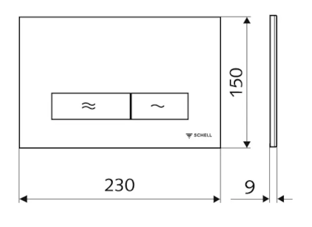 WC-Betätigungsplatte MONTUS KONKAV, Frontplatte chrom WC-Betätigungsplatte MONTUS KONKAV, Frontplatte chrom