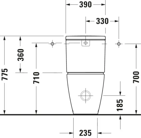 SWC Kombi D-Neo 650mmm, Weiß rimless, fürSPK, TS, Abgang Vario, HYG