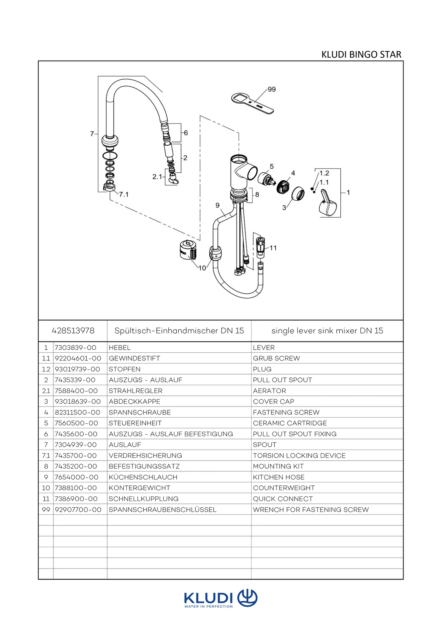 BINGO STAR Spültisch EHM DN 15 herausziehbarer Auslauf mattschwarz BINGO STAR Spültisch EHM DN 15 herausziehbarer Auslauf mattschwarz