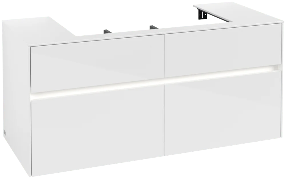 Villeroy & Boch Collaro Waschbeckenunterschrank 1200x548x500mm Glossy White Villeroy & Boch Collaro Waschbeckenunterschrank 1200x548x500mm Glossy White