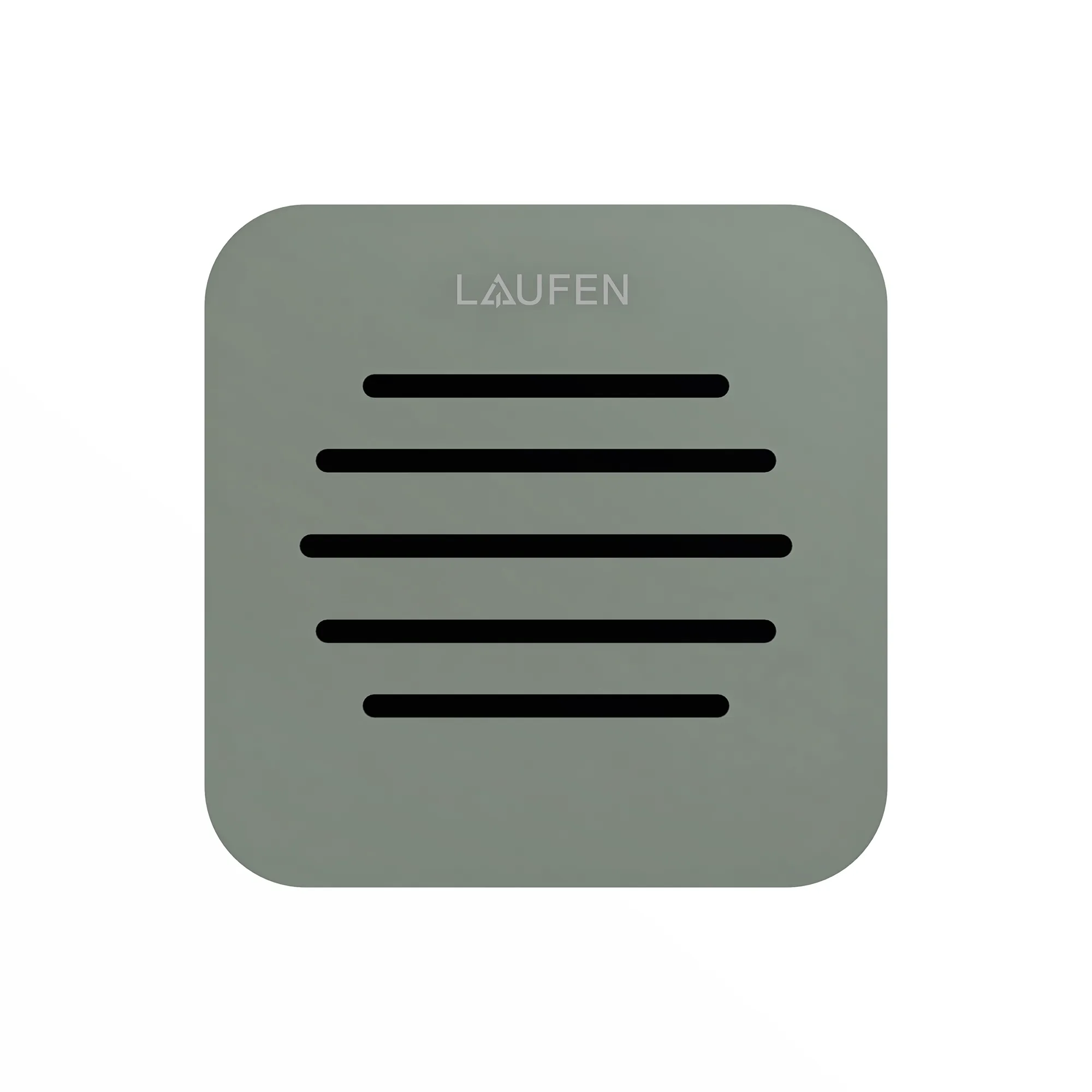 Laufen PRO Siphonabdeckung aus Edelstahl, Marbond betongrau matt, symmetrische Ablaufspalten Laufen PRO Siphonabdeckung aus Edelstahl, Marbond betongrau matt, symmetrische Ablaufspalten