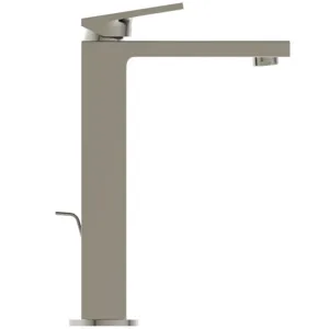 Waschischarmatur Extra Ausladung 150mm verlängerter Sockel mit Ablaufgarnitur Brushed Gold Waschischarmatur Extra Ausladung 150mm verlängerter Sockel mit Ablaufgarnitur Brushed Gold