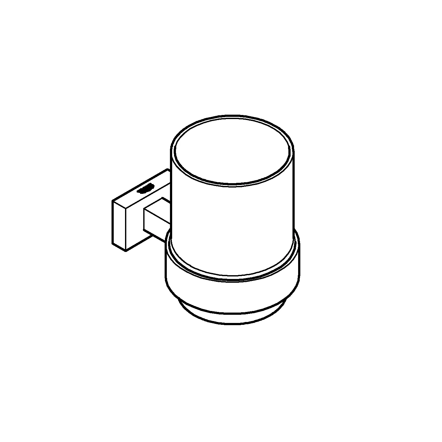 Glas Essentials Cube 40755_1, mit Halter, chrom Glas Essentials Cube 40755_1, mit Halter, chrom