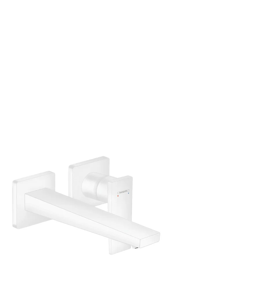 Hansgrohe Metropol Einhebel-Waschtischmischer Unterputz, mattweiß, Ausladung 225 mm, Hebelgriff, Normalstrahl, max. Durchfluss 5 l/min