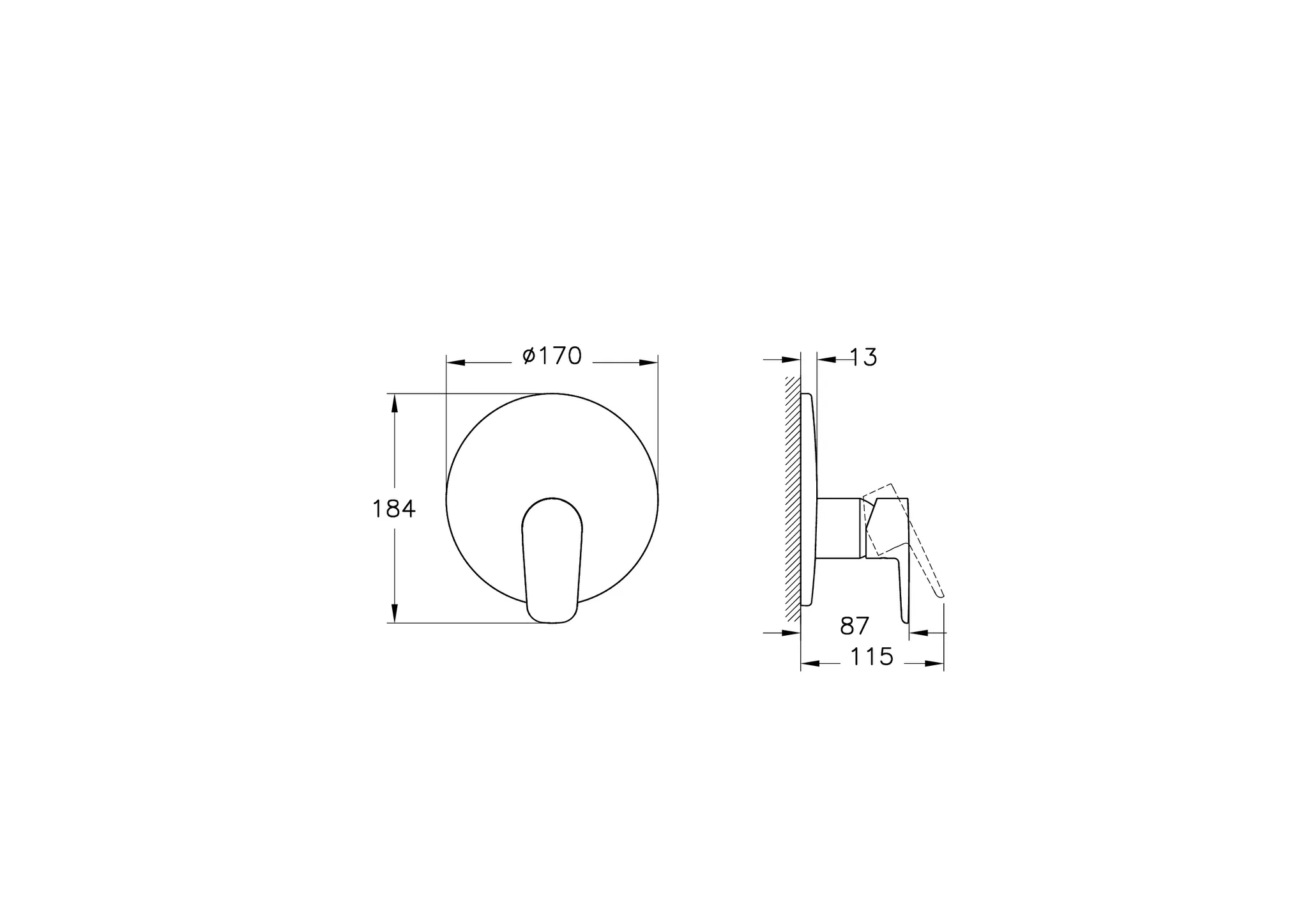VitrA Thermostat-Einhebel-Brausearmatur V-Box UP, Unterputzmontage, Nickel gebürstet