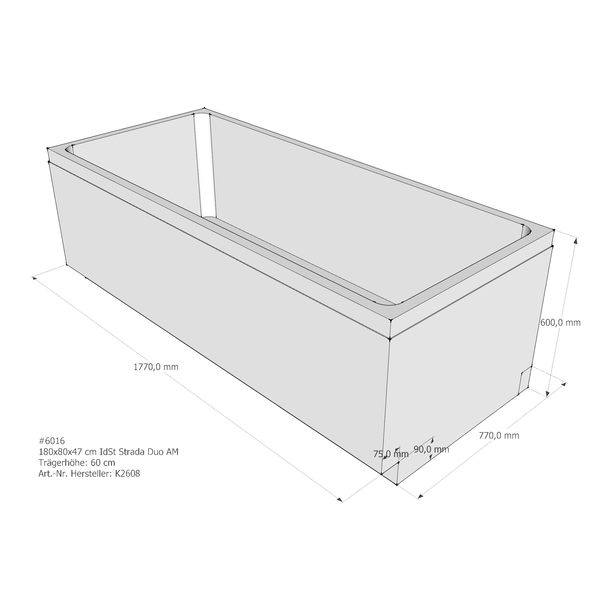 Badewannenträger für Ideal Standard Strada Duo 180 × 80 × 47 cm Badewannenträger für Ideal Standard Strada Duo 180 × 80 × 47 cm