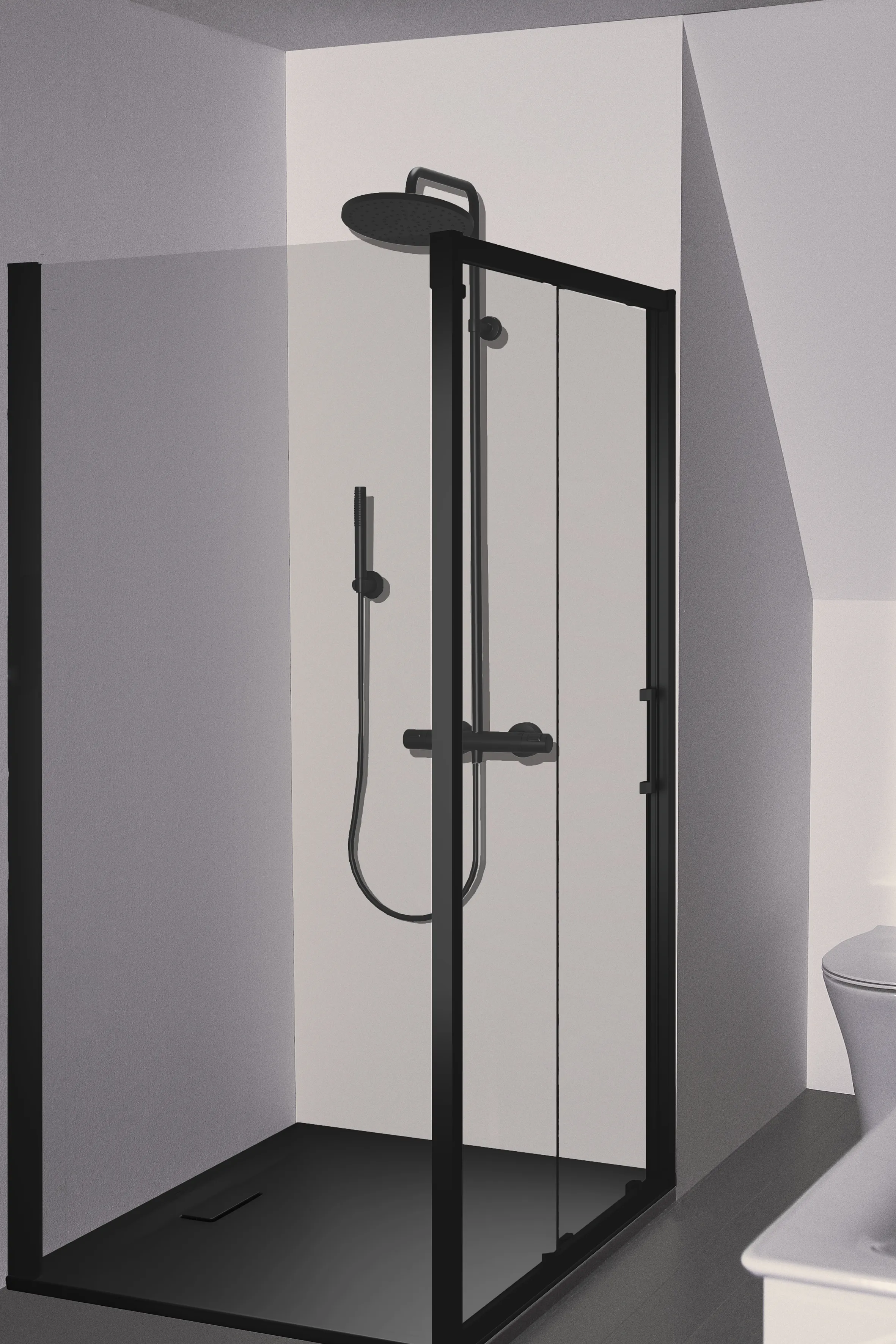 Ideal Standard Ceratherm T25 Duschsystem Stick-Handbrause Silk Black Ideal Standard Ceratherm T25 Duschsystem Stick-Handbrause Silk Black