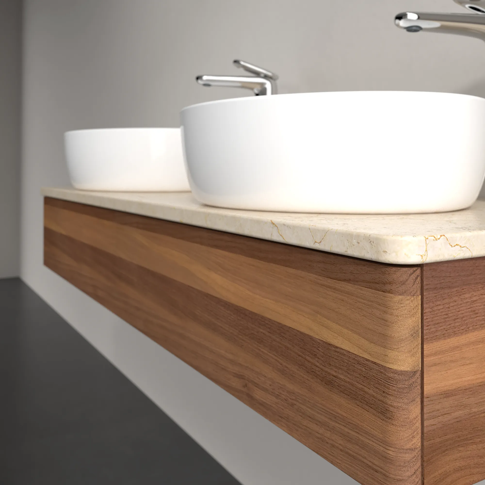 Villeroy & Boch Antao L13_5 Waschbeckenunterschrank 1200x190x500mm Warm Walnut