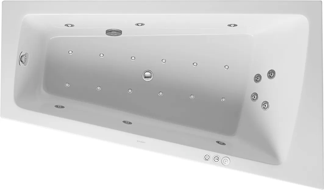 Duravit Whirlwanne „Paiova“ sonderform 1700 × 1000 mm, rechts mit Combi-System P, in Weiß Ausführung: rechts / Größe: 170 × 100 cm / Whirlsystem: mit Combi-System P Duravit Whirlwanne „Paiova“ sonderform 1700 × 1000 mm, rechts mit Combi-System P, in Weiß Ausführung: rechts / Größe: 170 × 100 cm / Whirlsystem: mit Combi-System P