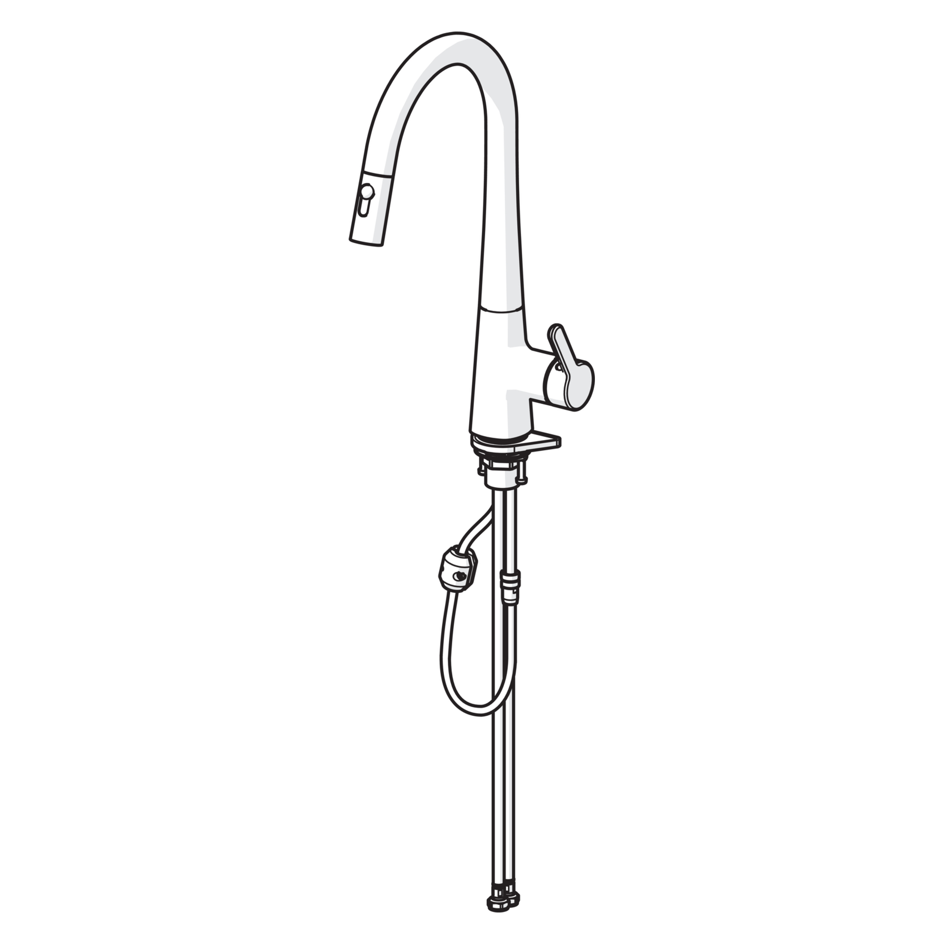Hansa Einhand-Küchenarmatur „Designo Style“ Ausladung 231 mm in chrom Hansa Einhand-Küchenarmatur „Designo Style“ Ausladung 231 mm in chrom