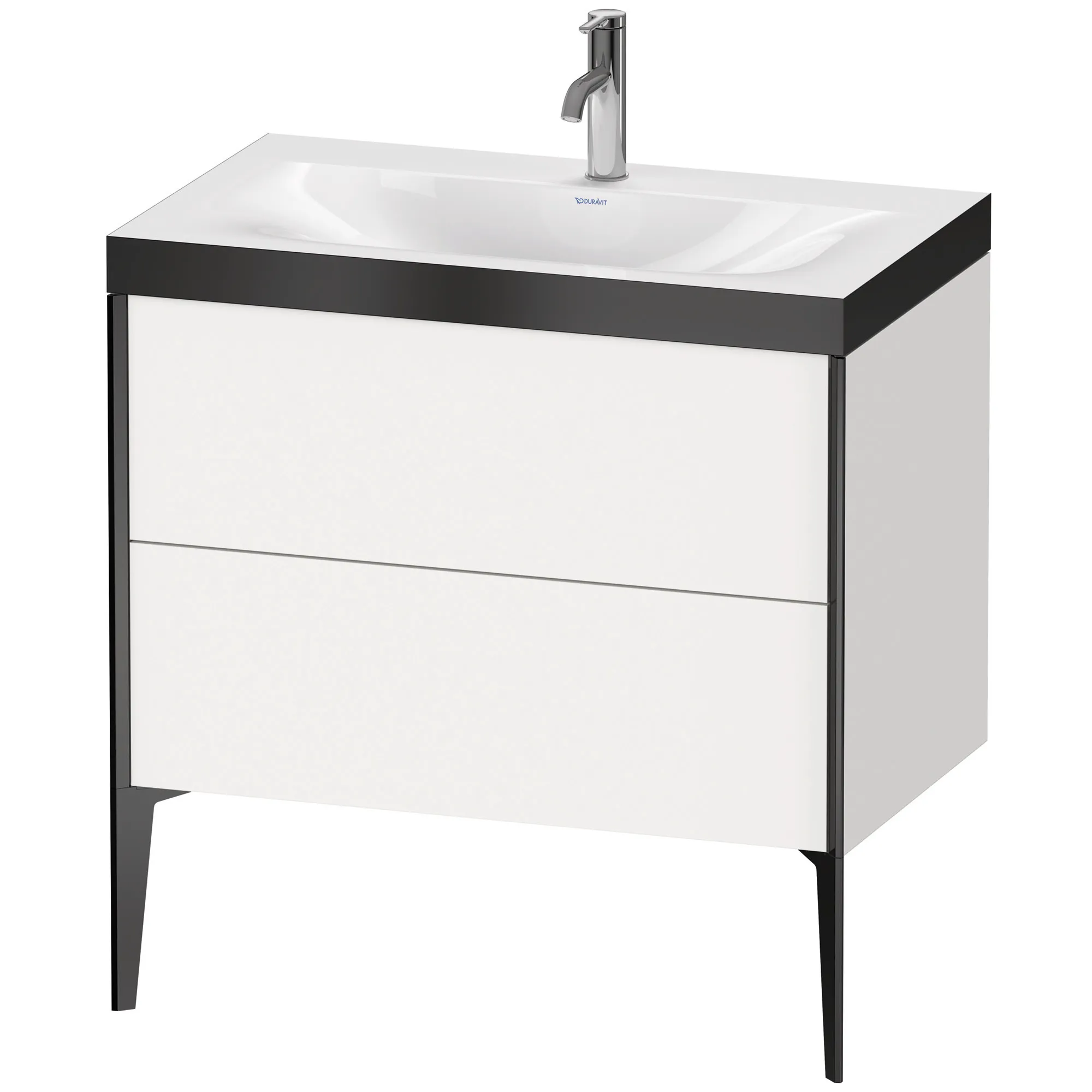 Duravit Waschtischunterschrank bodenstehend „XViu“ 80 × 61 × 48 cm in Weiß Supermatt