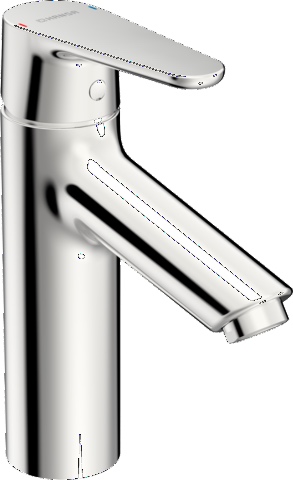 Einhand-Waschtischarmatur „Vantis XL“ Ausladung 114 mm in Chrom