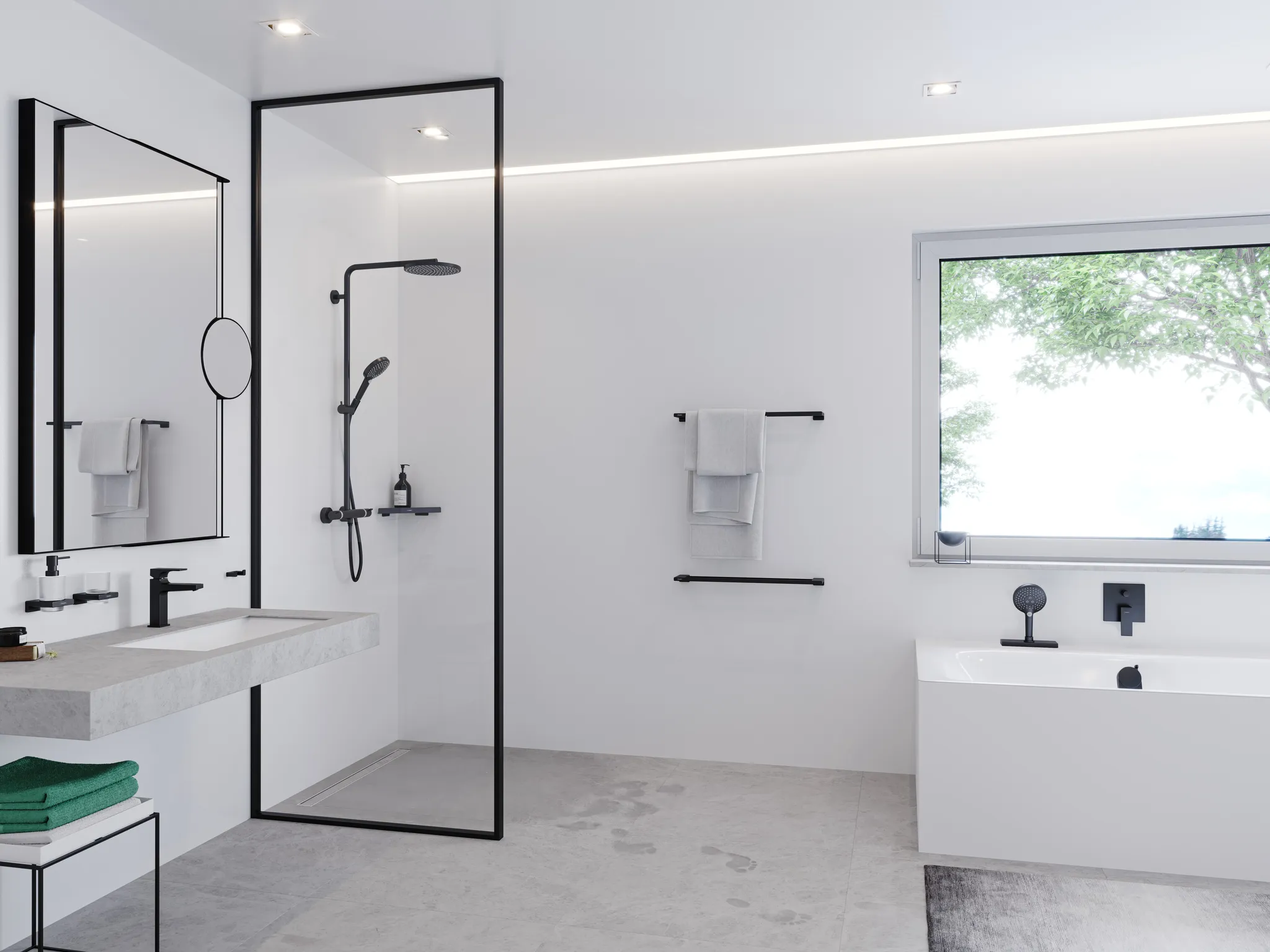 Showerpipe Raindance Select S 240 1jet PowderRain chrom Showerpipe Raindance Select S 240 1jet PowderRain chrom