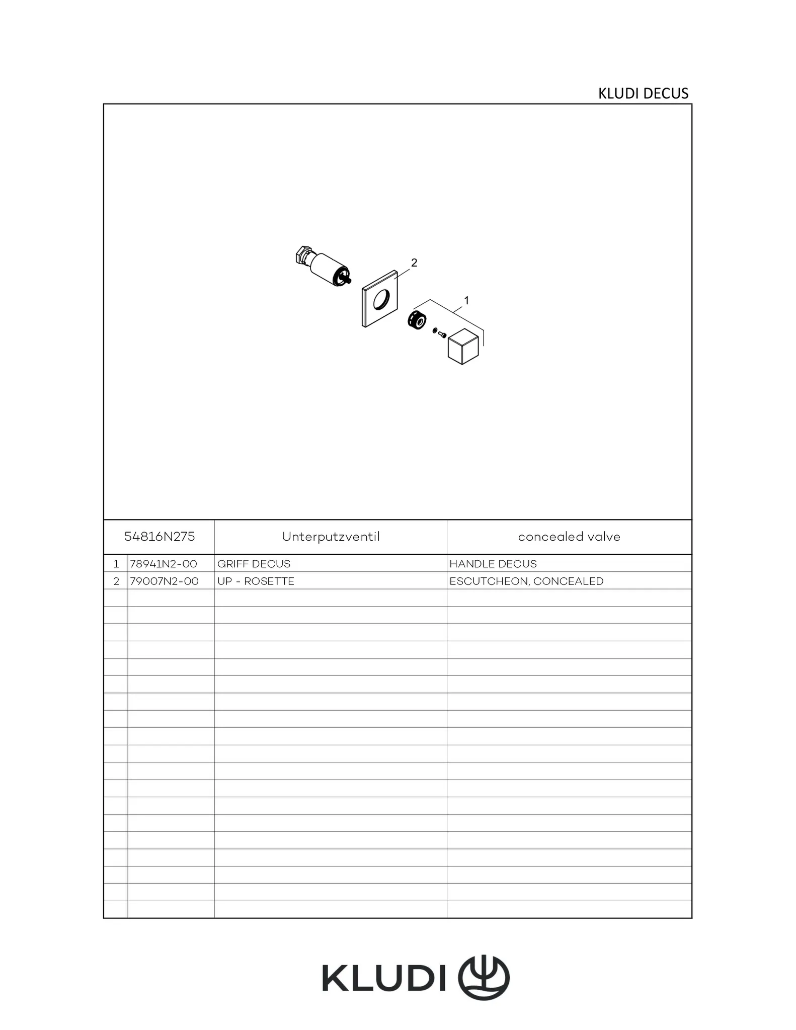 -DECUS Unterputzventil,Feinbau-Set chrom -DECUS Unterputzventil,Feinbau-Set chrom