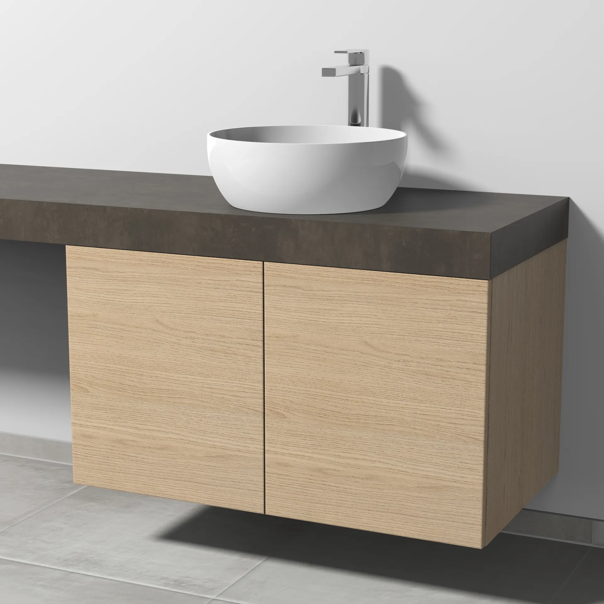 Sanipa Waschtischunterschrank „2morrow“ 900 × 510 × 520 mm in Eiche Nordic