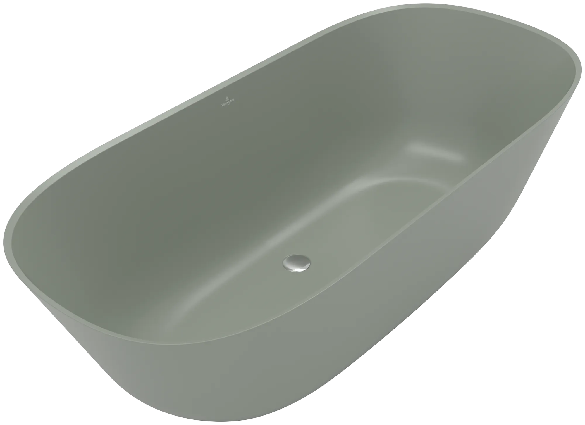 Villeroy & Boch Badewanne „Theano“ freistehend oval 175 × 80 cm, Mittelablauf in Morning Green Villeroy & Boch Badewanne „Theano“ freistehend oval 175 × 80 cm, Mittelablauf in Morning Green