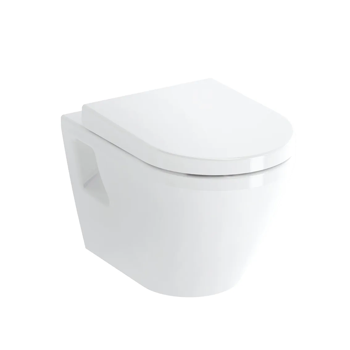 Integra Tiefspüler-Wand-WC Flush 2.0 36 x 54 cm seitliche Befestigung Weiß Hochglanz
