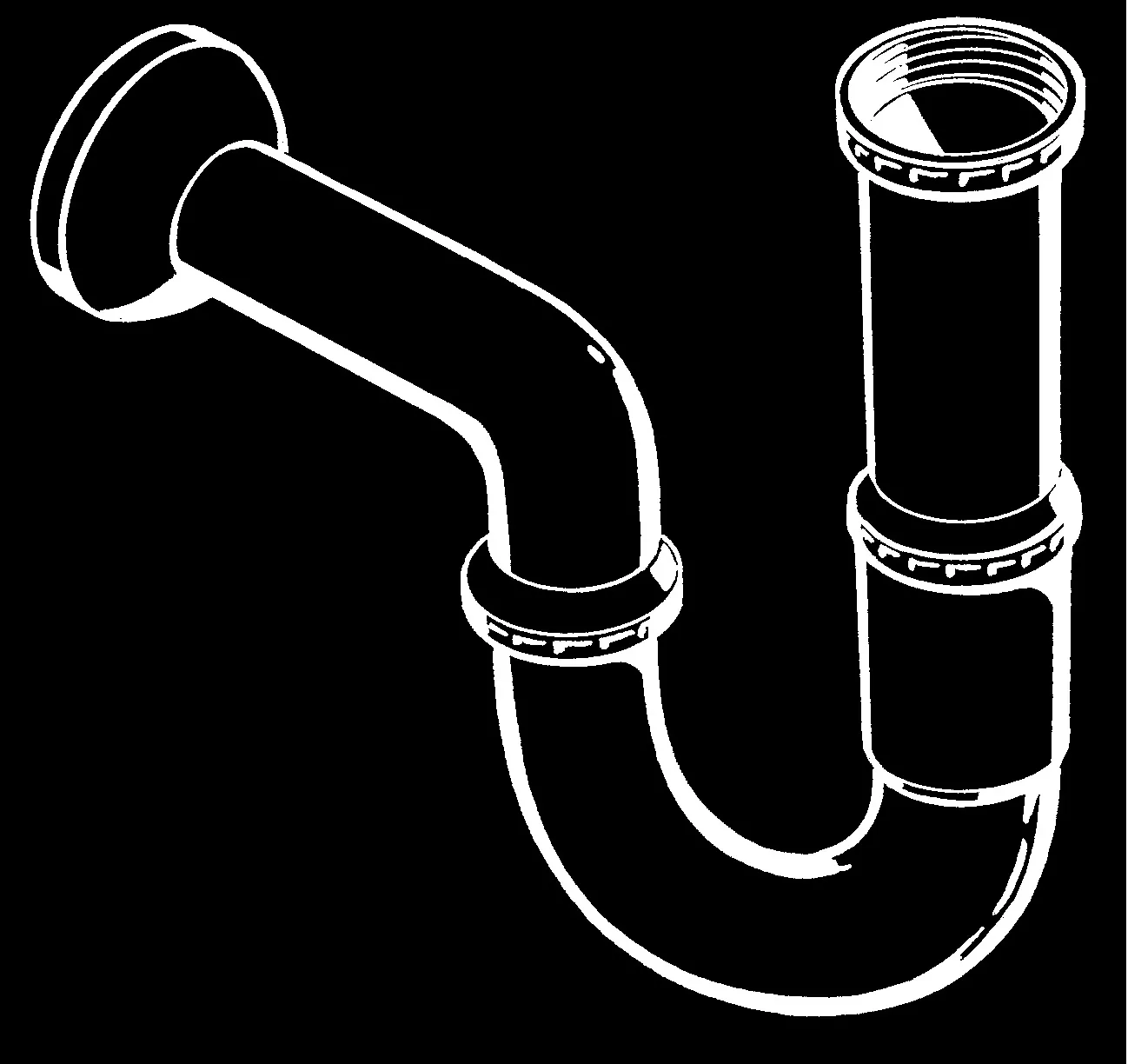 Hansgrohe Sifons, Röhrensiphon Standardmodell, Chrom Hansgrohe Sifons, Röhrensiphon Standardmodell, Chrom