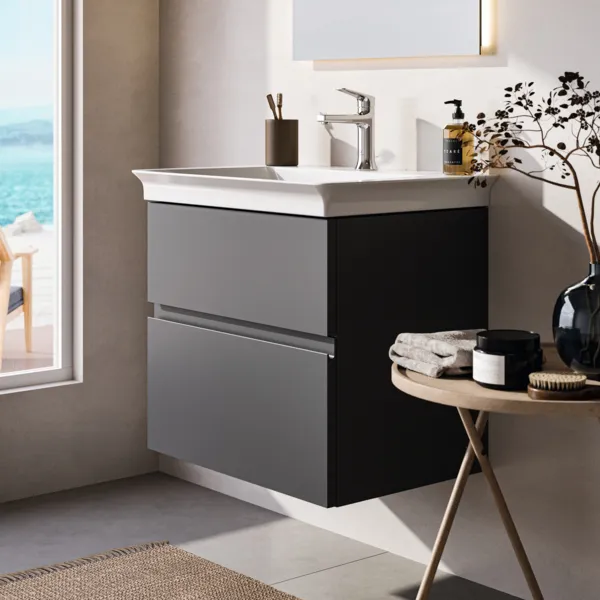 Ideal Standard Waschtischunterschrank „Finesse“ 60 × 54,5 × 44 cm Anthrazit matt lackiert Ideal Standard Waschtischunterschrank „Finesse“ 60 × 54,5 × 44 cm Anthrazit matt lackiert