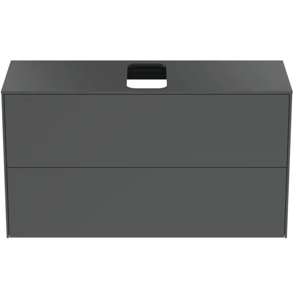 Ideal Standard Waschtischunterschrank Conca, 2 Auszüge, Anthrazit Ideal Standard Waschtischunterschrank Conca, 2 Auszüge, Anthrazit