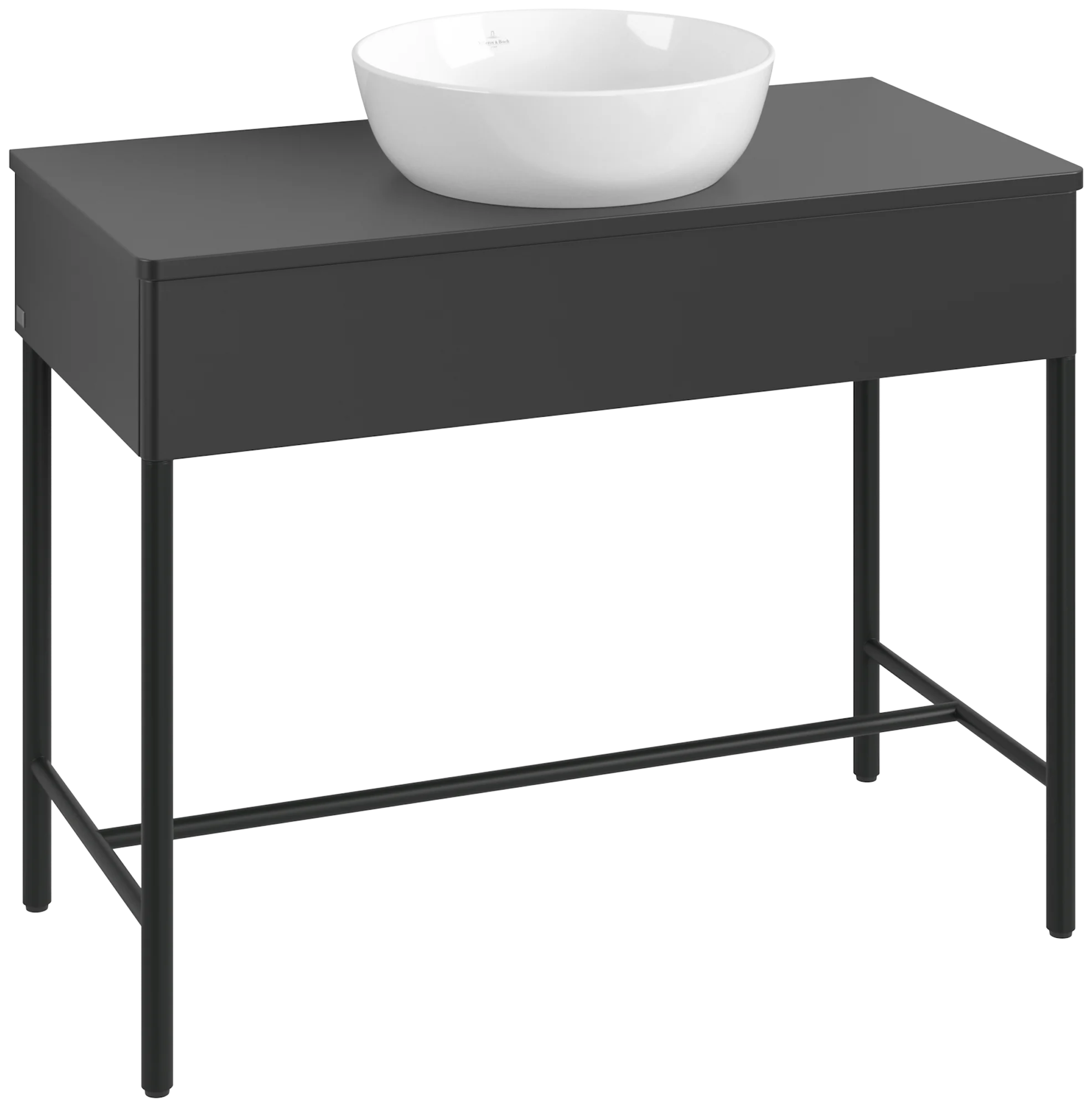 Villeroy & Boch Waschbeckenunterschrank Artis L61011, 1000x782x500 mm, Black Matt Lacquer, mit Beleuchtung und Push-to-open Funktion Villeroy & Boch Waschbeckenunterschrank Artis L61011, 1000x782x500 mm, Black Matt Lacquer, mit Beleuchtung und Push-to-open Funktion