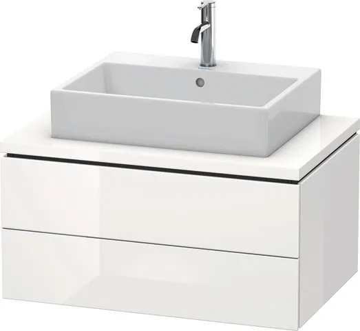 Duravit Waschtischunterschrank wandhängend „L-Cube“ 82 × 40 × 54,7 cm Weiß Hochglanz