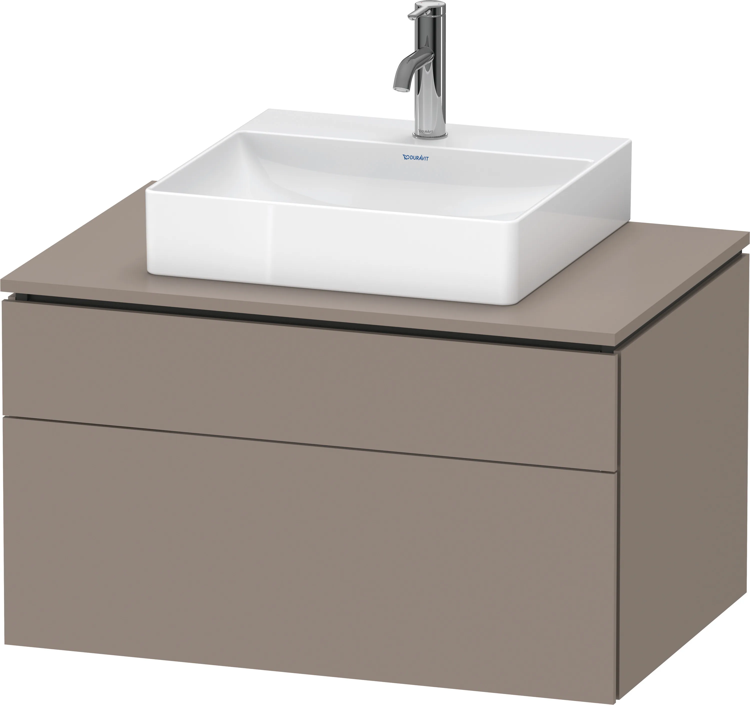 Duravit Waschtischunterschrank wandhängend „L-Cube“ 82 × 48,2 × 55 cm Basalt Matt, mittig Duravit Waschtischunterschrank wandhängend „L-Cube“ 82 × 48,2 × 55 cm Basalt Matt, mittig