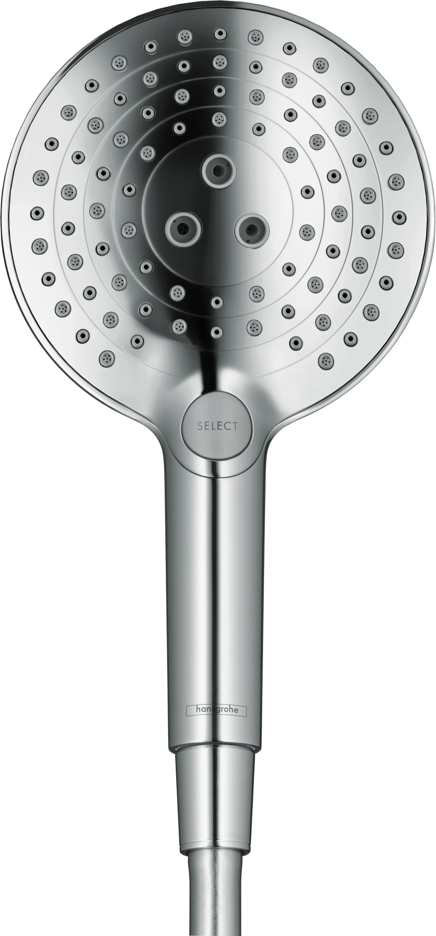 Hansgrohe Raindance Select S Handbrause 120, 3jet PowderRain Chrom, 125 mm Brausekopfgröße, max. Durchfluss 11 l/min bei 3 bar