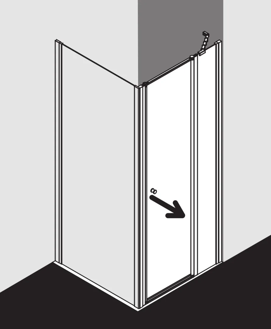 Kermi Duschdesign IBIZA 2000 Schwingtür mit Festfeld, 1750x750 mm, Silber Mattglanz Kermi Duschdesign IBIZA 2000 Schwingtür mit Festfeld, 1750x750 mm, Silber Mattglanz