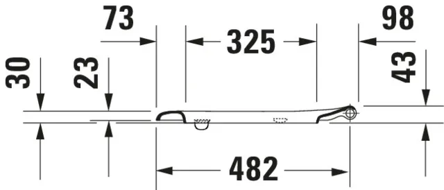 Duravit WC-Sitzring „D-Code“ Vital 36,8 × 49,6 × 4,2 cm in, Scharniere Edelstahl